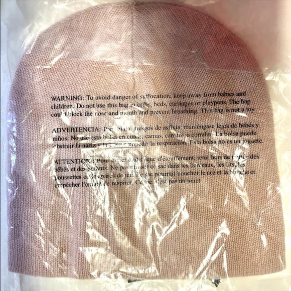 Express X You 100% Cashmere Powder Puff Pink Beanie NWT main image 4